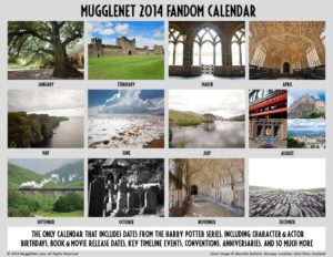 MuggleNet Fandom Calendar 2014 Back Cover
