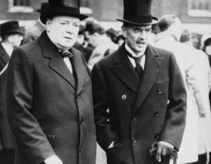 Winston Churchill and Neville Chamberlain