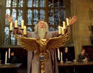 Dumbledore orating