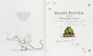 Jim Kay JK Rowling Signed Philosophers Stone
