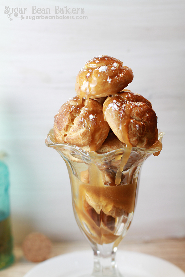 Sugar Bean Bakers' Profiteroles with Butterbeer Sauce