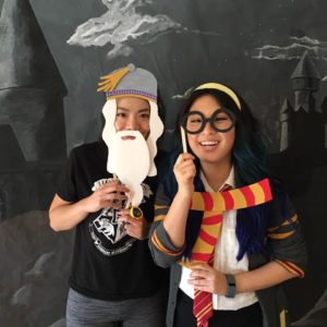 Dumbledore and Gryffindor photo props