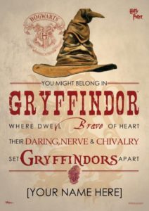 "Harry Potter" Sorting Hat Wall Art from Custom Photo Prints