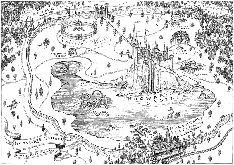 fictional book maps