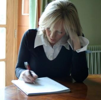 J.K. Rowling writing