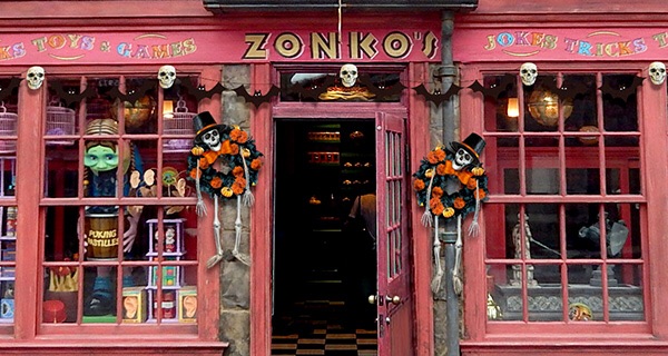 Zonko's decorated for Halloween.