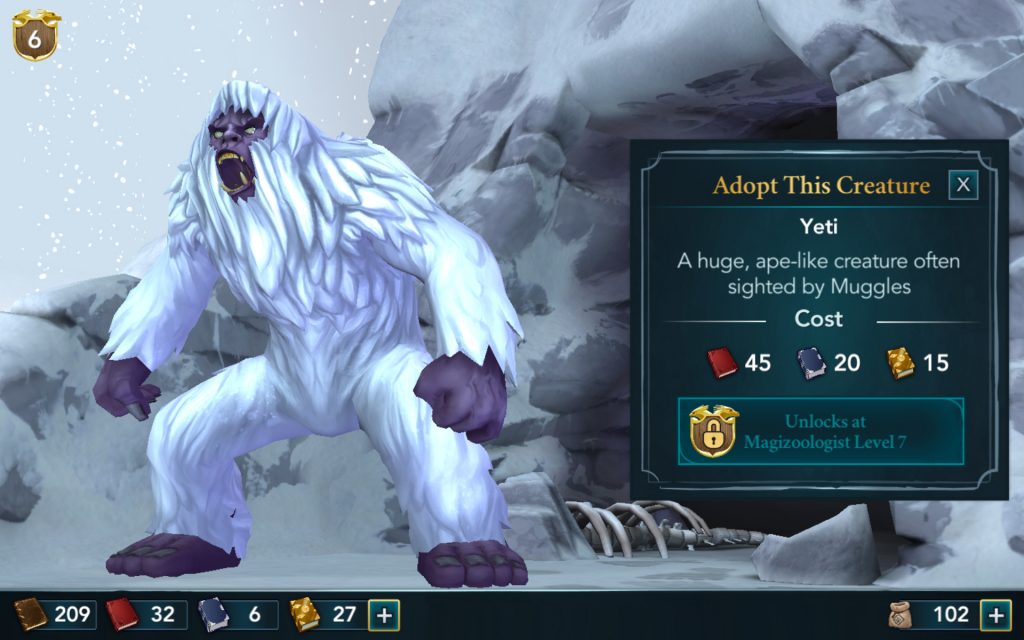 Things in the Rocky Mountains of the Magical Creatures Reserve just got a bit hairier with the introduction of a yeti!