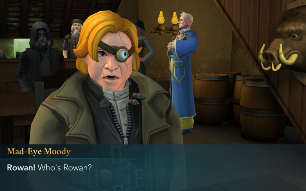 We were recently introduced to Mad-Eye Moody (or, more accurately, kidnapped by him) in "Hogwarts Mystery".