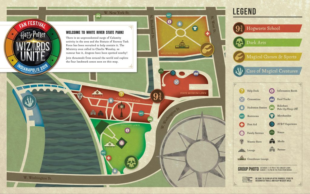 You can find your way around the "Harry Potter: Wizards Unite" Fan Festival with this official map.