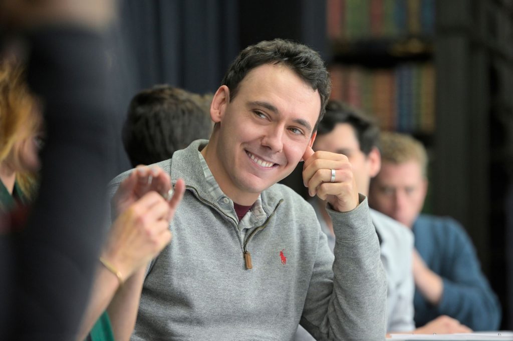 John Skelley in rehearsal for "Cursed Child"
