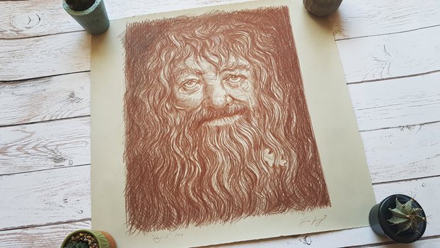 The Jim Kay illustration of Hagrid