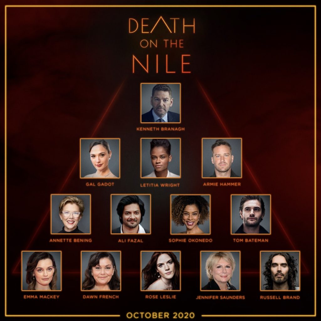 Pictured are cast photos for Sir Kenneth Branagh's "Death on the Nile".