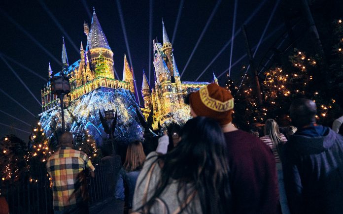 The Magic of Christmas at Hogwarts Castle at the Wizarding World of Harry Potter theme park