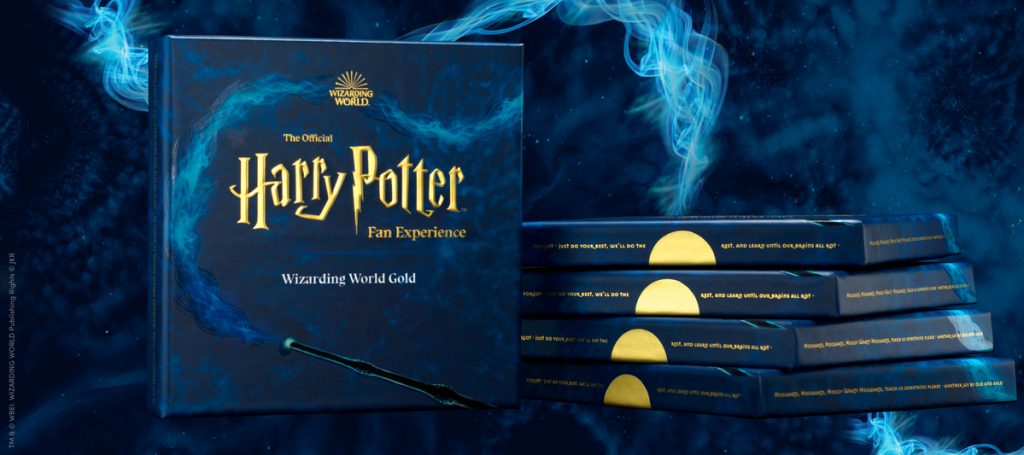 The Wizarding World Gold gift comes in a pretty gift box!