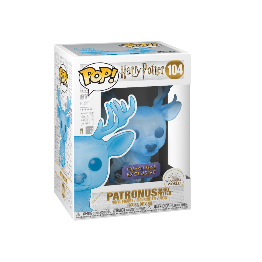 Image showing the limited edition box for the stag Patronus Funko Pop!