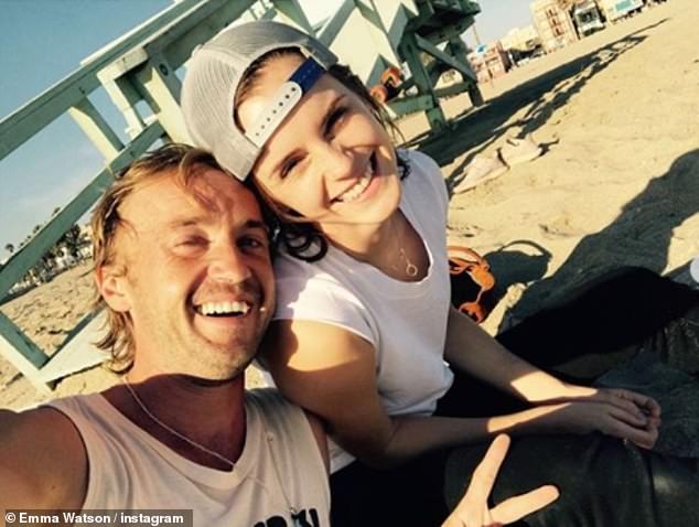 Tom Felton and Emma Watson Hanging Out