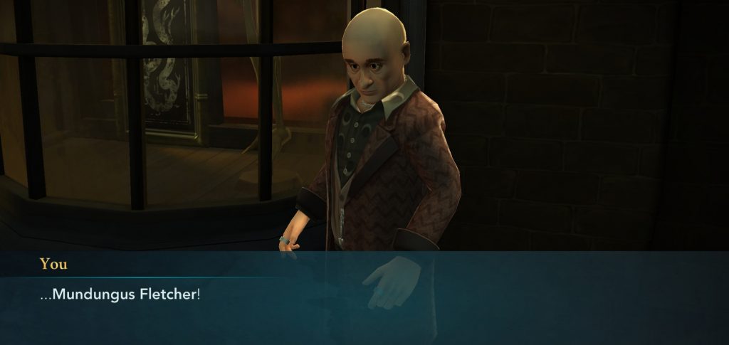 Mundungus Fletcher is pictured in "Harry Potter: Hogwarts Mystery".
