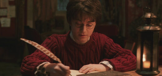 Harry Potter writing in Tom Riddle's Diary in "Chamber of Secrets"