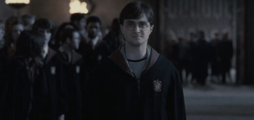 Harry Potter facing Snape in "Deathly Hallows Part 2".