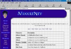 MuggleNet website from 1999