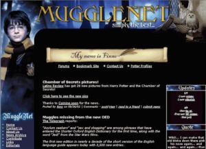 MuggleNet website from 2003