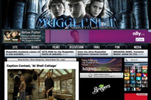 MuggleNet website from 2011