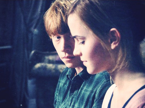 Ron gazing at Hermione