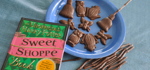 Unofficial HP sweet shoppe kit cookbook with some chocolates made from the recipes in the book