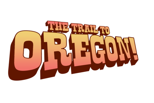 Styled text that reads "The Trail to Oregon"