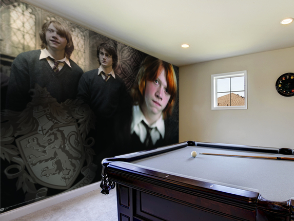 Harry and Ron mural