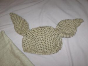 crocheted elf ear hat