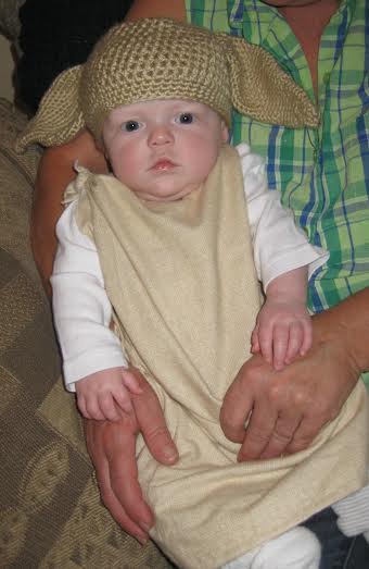 DIY Dobby the House Elf baby costume, a Harry Potter Costume