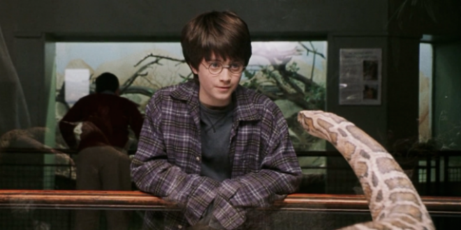 Harry talks to a snape in London Zoo in the film adaptaion of Sorcerer's Stone