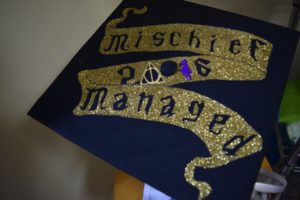 The finished diy Potter graduation cap