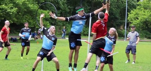 Major League Quidditch players from Austin and Kansas City are shown in gameplay in an undated photo.