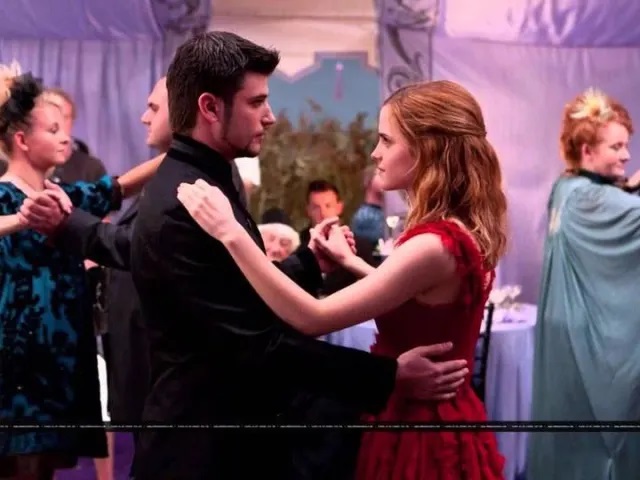 Krum and Hermione dancing