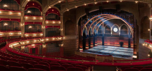 This is the stage of the Lyric Theater for "Harry Potter and the Cursed Child".