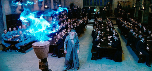 Dumbledore watching the Goblet of Fire