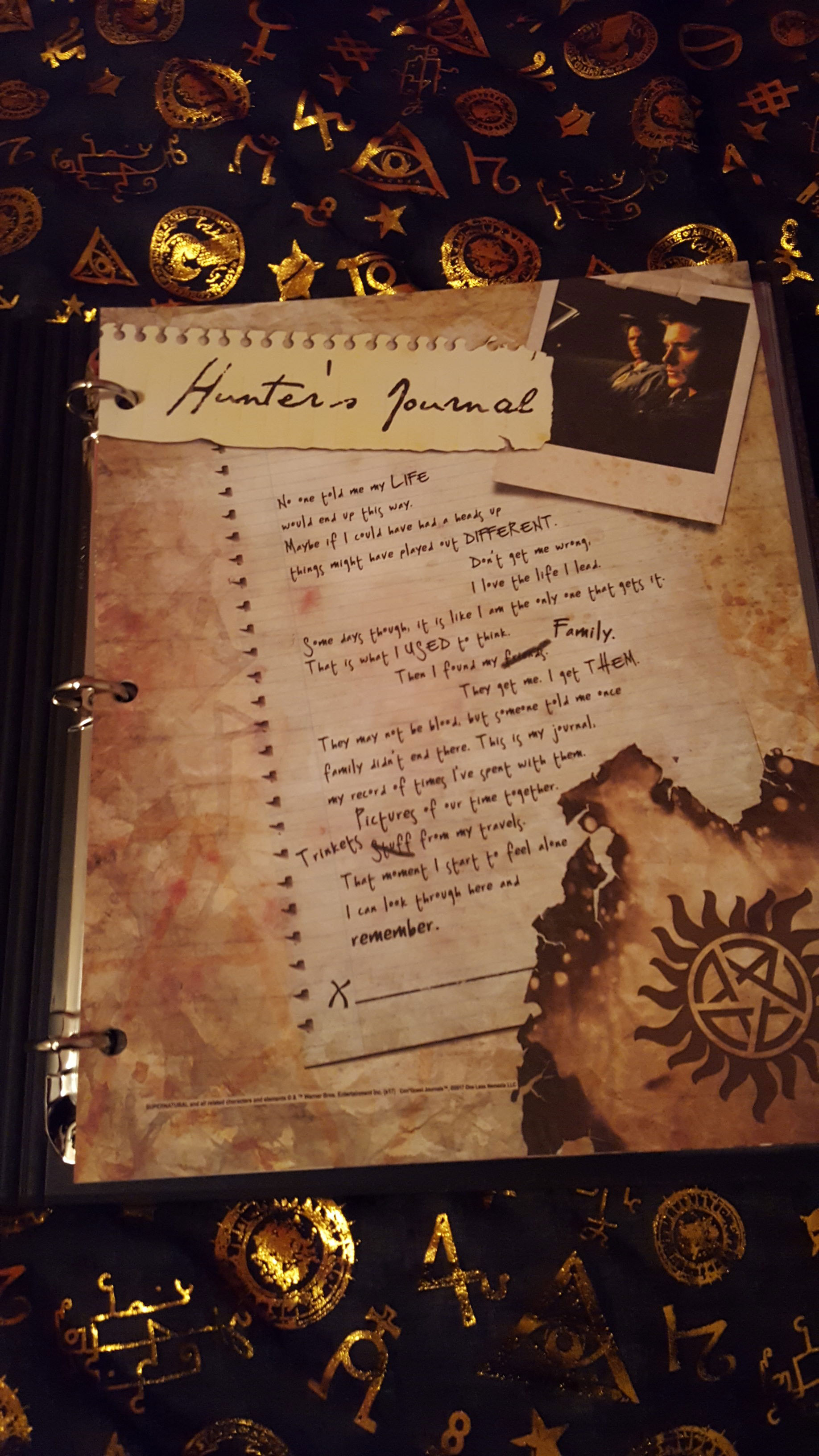 Hunter’s journal, page 1