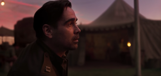 Colin Farrell (Percival Graves, "Fantastic Beasts") as Holt Farrier in the trailer for Disney's "Dumbo".