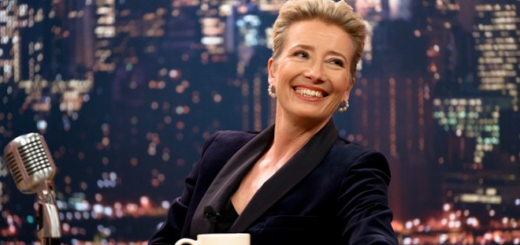 Dame Emma Thompson is shown in a still from "Late Night."