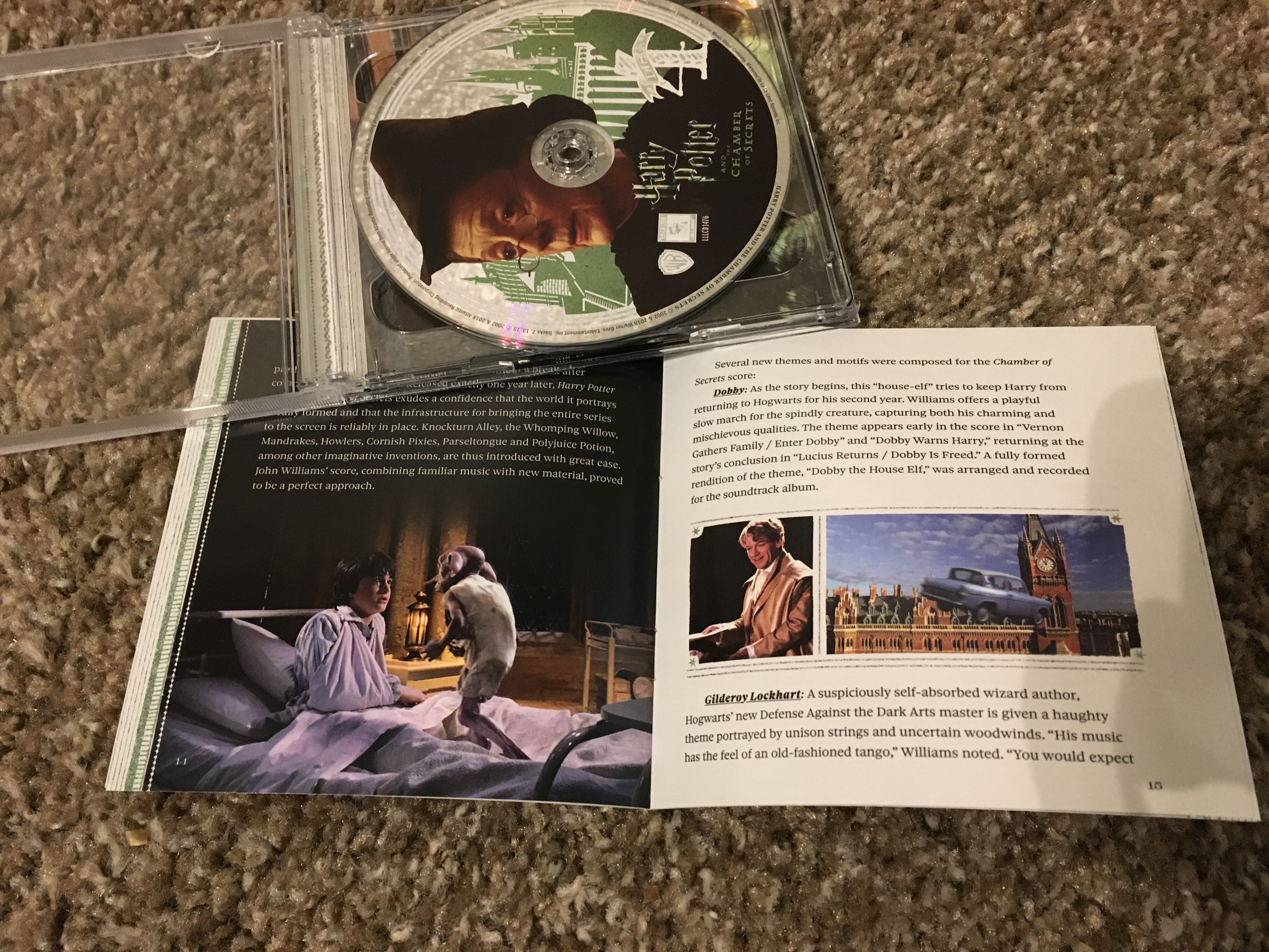 “Harry Potter: The John Williams Soundtrack Collection”, Disc 4, “Chamber of Secrets” score with liner notes