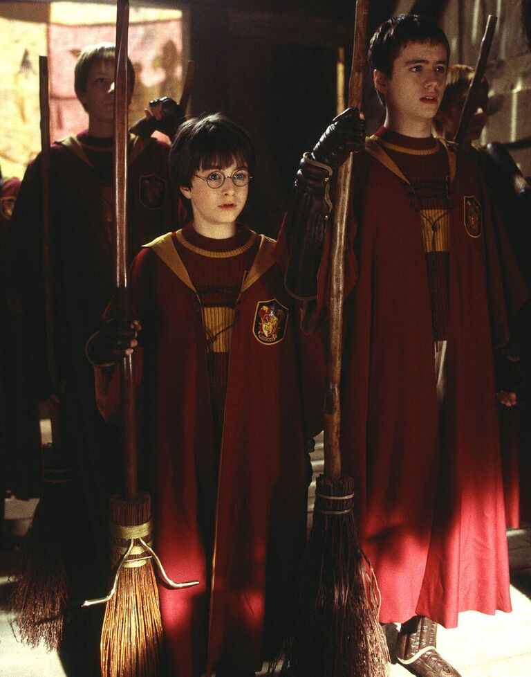 Harry and Oliver Wood head out to their first Quidditch match of the season.