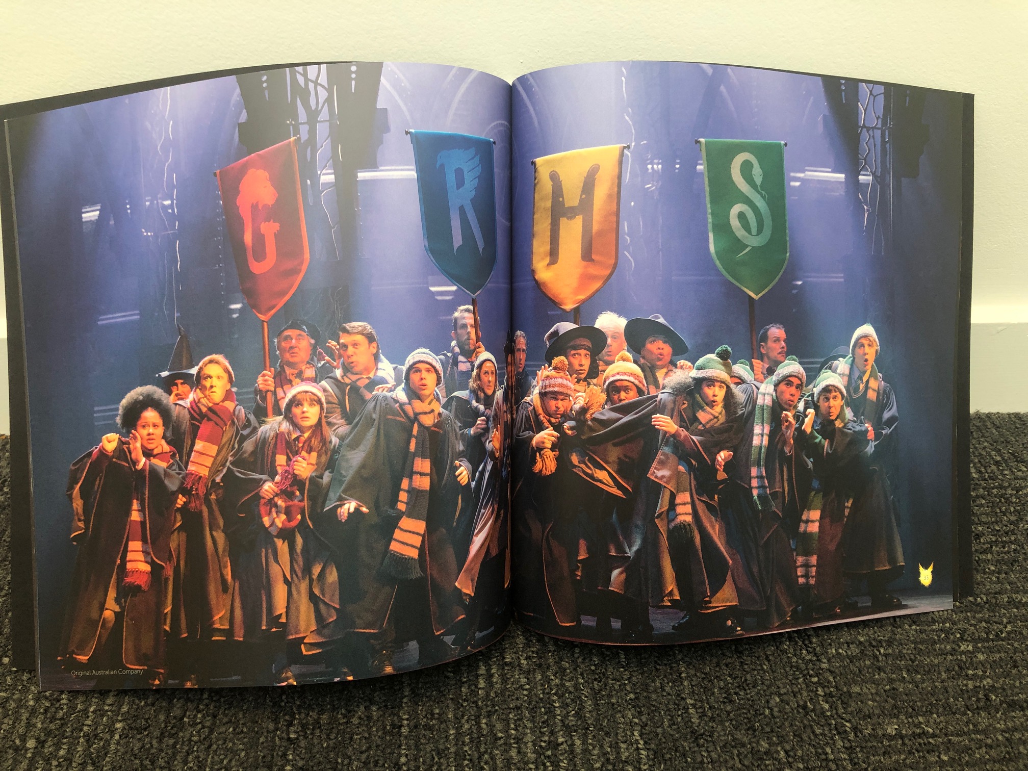 Inside spread, “Harry Potter and the Cursed Child” souvenir brochure and programs from the Melbourne, Australia, premiere on February 22, 2019