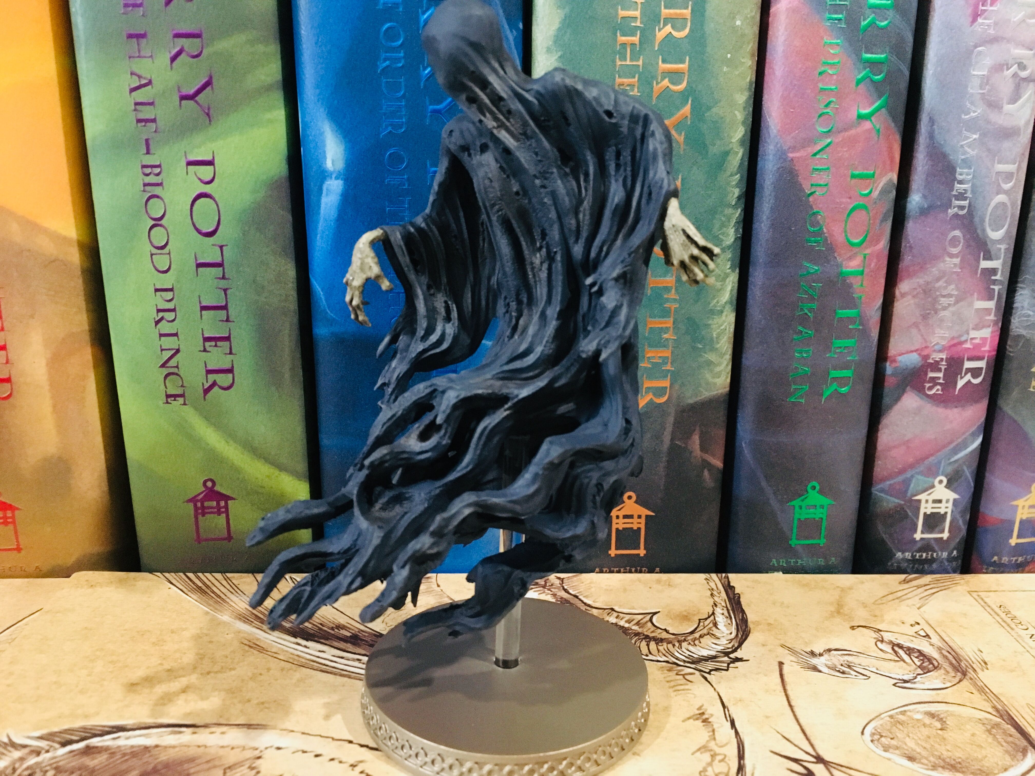 The Dementor’s cloak is carefully sculpted to give the illusion of flight.