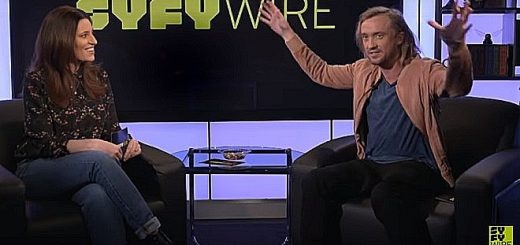 Tom Felton is pictured as a guest on SYFY Wire.