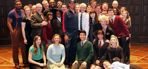 RuPaulis pictured with the cast of "Cursed Child" London.