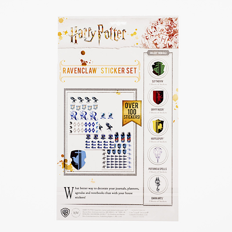 ConQuest HP Ravenclaw House Sticker Set packaging, back