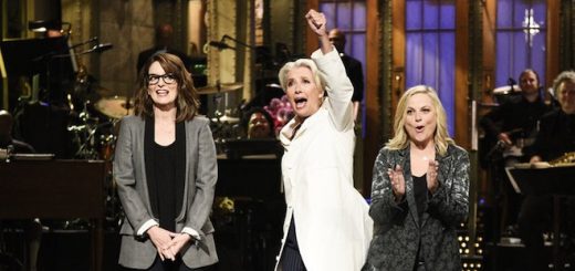 Emma Thompson is pictured hosting "Saturday Night Live."