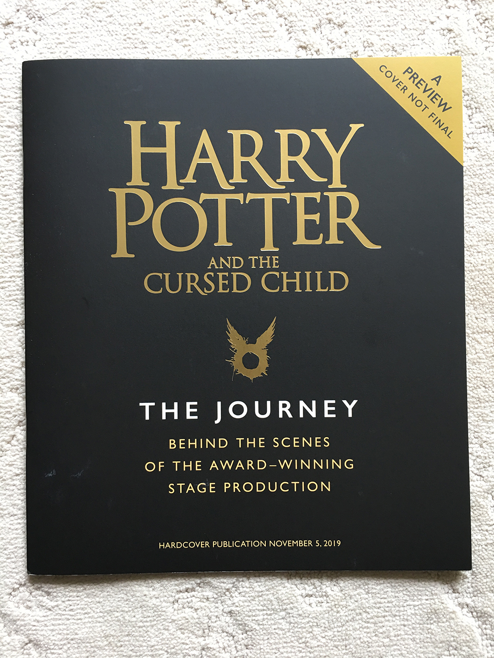 “Harry Potter and the Cursed Child: The Journey” preview booklet